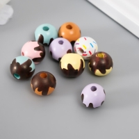 Бусины для творчества дерево "Сладости" набор 10 шт d=1,6 см Бусины для творчества дерево "Сладости" набор 10 шт d=1,6 см