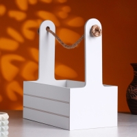 Ящик - кашпо деревянный 25х15х30 "Любимой Маме" Белый Ящик - кашпо деревянный 25х15х30 "Любимой Маме" Белый