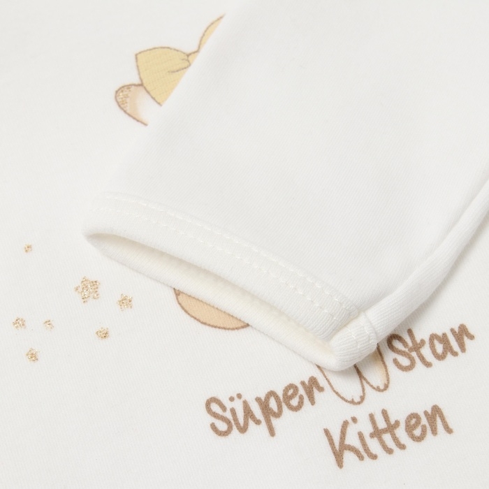 Комплект детский, цвет белый/бежевый, рост 68 см