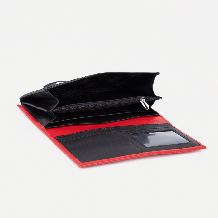 Кошелёк женский на магните, цвет красный