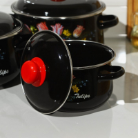 Набор эмалированных кастрюль «Букет тюльпанов», 3 предмета: 2 л, 4 л, 5,5 л, индукция Набор эмалированных кастрюль «Букет тюльпанов», 3 предмета: 2 л, 4 л, 5,5 л, индукция