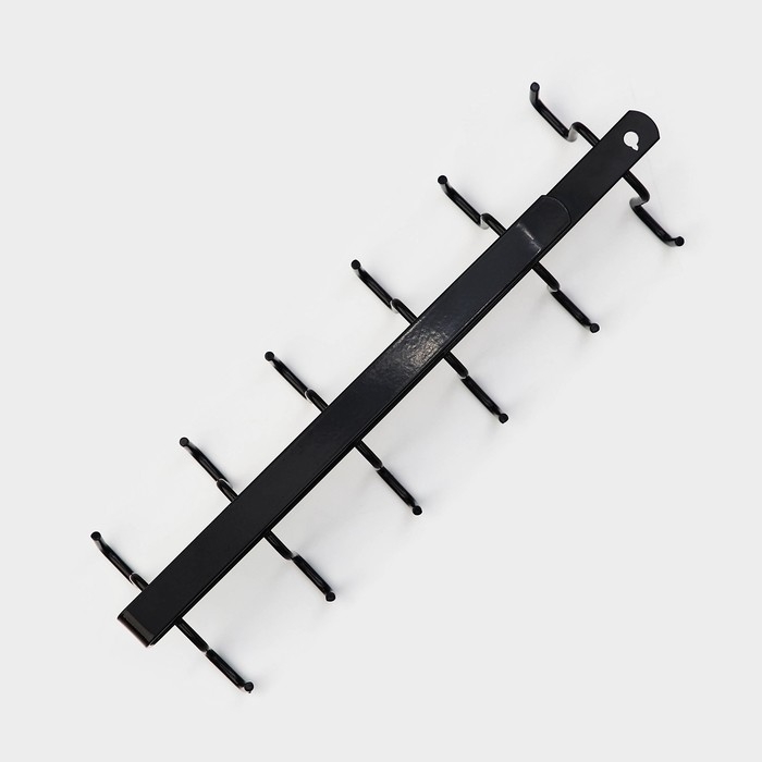 Держатель для кружек подвесной Доляна, на 12 предметов, цвет чёрный