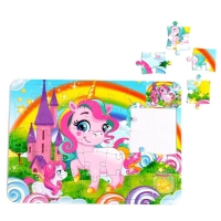 Пазл в рамке &laquo;Страна пони&raquo;, 34 детали + раскраска
