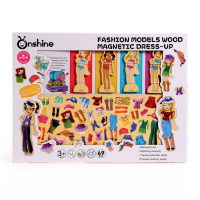 Игра на магнитах &laquo;Модные девчонки&raquo;, 63 элемента одежды + 4 куклы