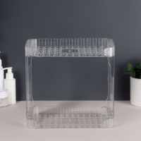 Органайзер для хранения &laquo;CRISTAL&raquo;, 2 секции, 28 &times; 15 &times; 26 см, цвет прозрачный