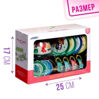 Набор металлической посуды «Дино», 14 предметов, цвет МИКС Набор металлической посуды «Дино», 14 предметов, цвет МИКС