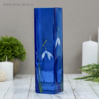 Ваза "Подснежники на синем",21х5,5х5,5 см 0,32 л Ваза "Подснежники на синем",21х5,5х5,5 см 0,32 л