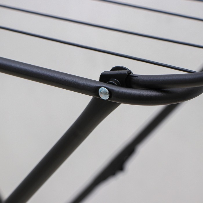 Сушилка для белья напольная складная, рабочая длина 20 м, высота от пола 95 см, ширина 54 см, цвет чёрный Сушилка для белья напольная складная, рабочая длина 20 м, высота от пола 95 см, ширина 54 см, цвет чёрный