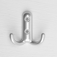 Крючок-вешалка ТУНДРА, №14, цвет хром, 1 шт. Крючок-вешалка ТУНДРА, №14, цвет хром, 1 шт.