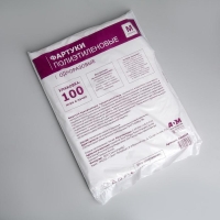 Фартуки одноразовые ПНД, размер M, 108&times;70 см, 100 шт/уп