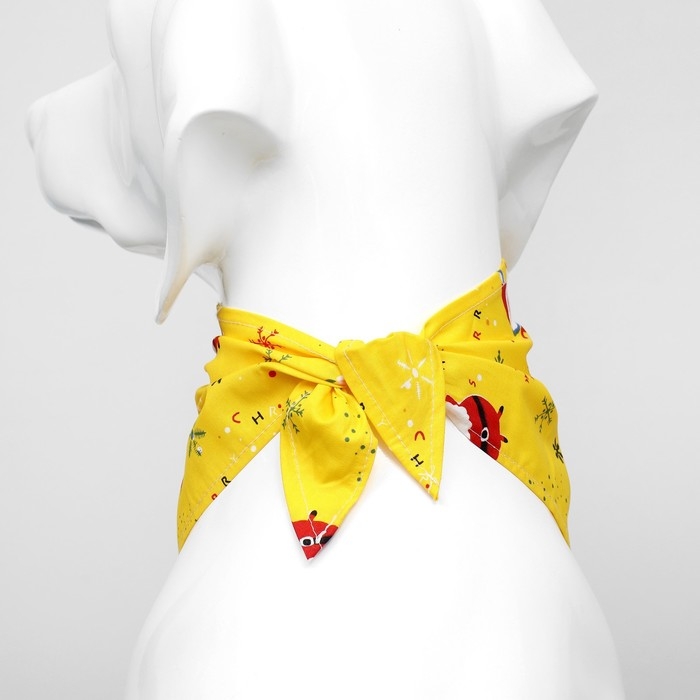 Бандана для животных Бандана для животных "Снежинки", размер S (ОШ до 42 см)