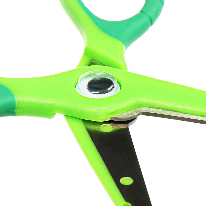 Ножницы 13,5см прорезиненные ручки, закругленные концы лезвий, Крокодил зеленый CALLIGRATA 1058294 Ножницы 13,5см прорезиненные ручки, закругленные концы лезвий, Крокодил зеленый CALLIGRATA 1058294