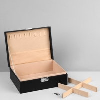 Подставка для украшений &laquo;Шкатулка&raquo; съёмная подставка,17&times;23&times;8,5 см, цвет чёрный