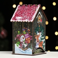 Чайный домик/ копилка, коричневое дерево, 16,5х10х9 см Чайный домик/ копилка, коричневое дерево, 16,5х10х9 см