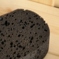 Мочалка банная 15х9 см черная "Добропаровъ" на подвесе Мочалка банная 15х9 см черная "Добропаровъ" на подвесе