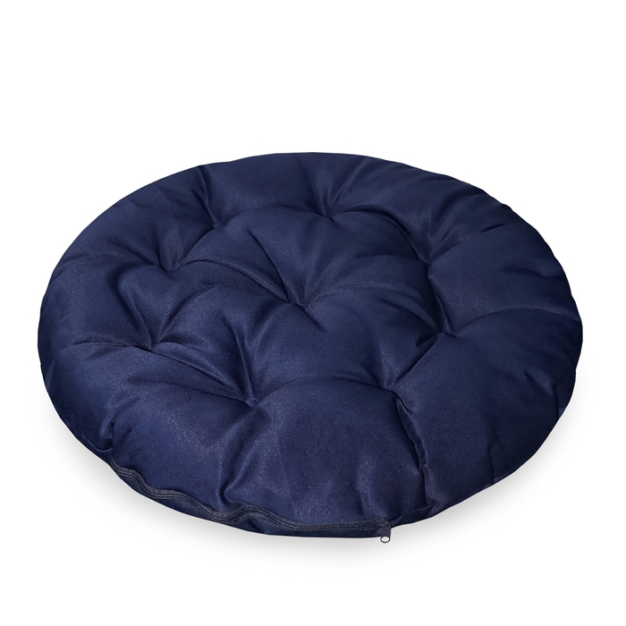 Подушка круглая на кресло непромокаемая D60 см, цвет тёмно-синий, грета 20%, полиэстер 80% Подушка круглая на кресло непромокаемая D60 см, цвет тёмно-синий, грета 20%, полиэстер 80%