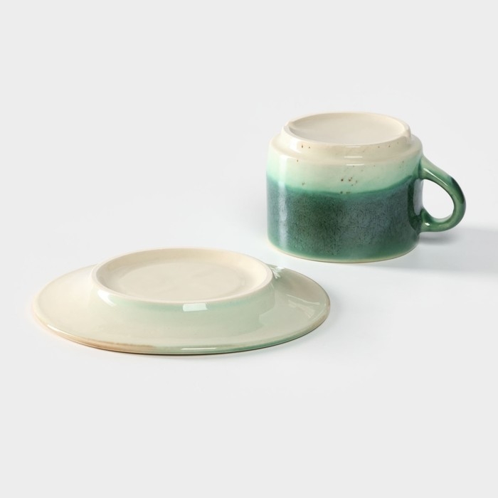 Чайная пара Erboso reattivo: чашка 200 мл с блюдцем d=15,5 см Чайная пара Erboso reattivo: чашка 200 мл с блюдцем d=15,5 см