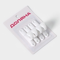 Крючки самоклеящиеся Доляна «Классик», 4 шт, цвет белый Крючки самоклеящиеся Доляна «Классик», 4 шт, цвет белый