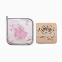 Набор кухонный  "Солнечного дня" прихватка 19х19см, подставка под горячее