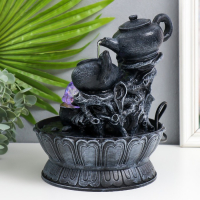 Фонтан настольный с подсветкой "Маленький Будда с чайником" 25х19,5х19,5 см Фонтан настольный с подсветкой "Маленький Будда с чайником" 25х19,5х19,5 см