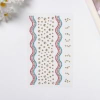 Наклейка пластик стразы "Река" розовая22,5х11,5 см Наклейка пластик стразы "Река" розовая22,5х11,5 см