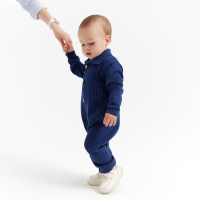 Комбинезон детский вязаный MINAKU, рост 86-92 см, цвет синий