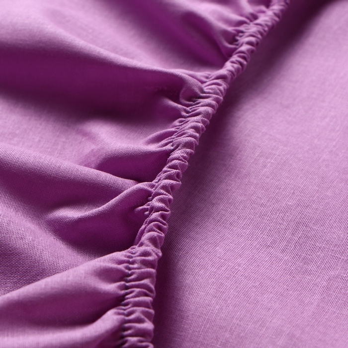 Простыня на резинке Этель 180*200*25, цв.сиреневый, 100% хлопок, поплин 125г/м2 Простыня на резинке Этель 180*200*25, цв.сиреневый, 100% хлопок, поплин 125г/м2