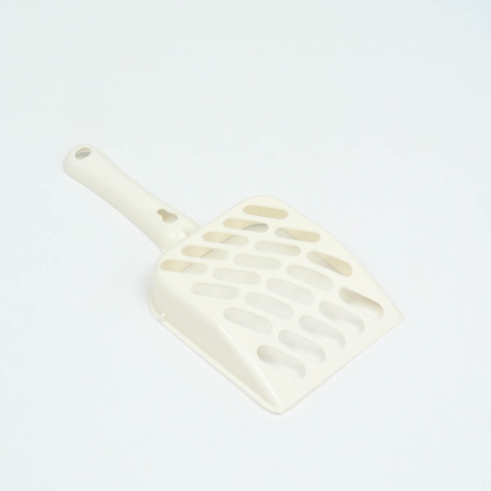 Туалет для кошек округлый с бортиком и совком 38 x 28 x 15 см, синий