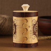 Туес "Гроздья рябины" Д8см, САХАР, береста Туес "Гроздья рябины" Д8см, САХАР, береста