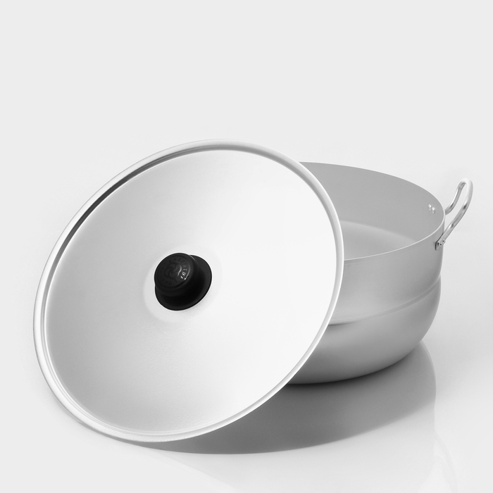 Кастрюля алюминиевая, 13 л, металлическая крышка Кастрюля алюминиевая, 13 л, металлическая крышка