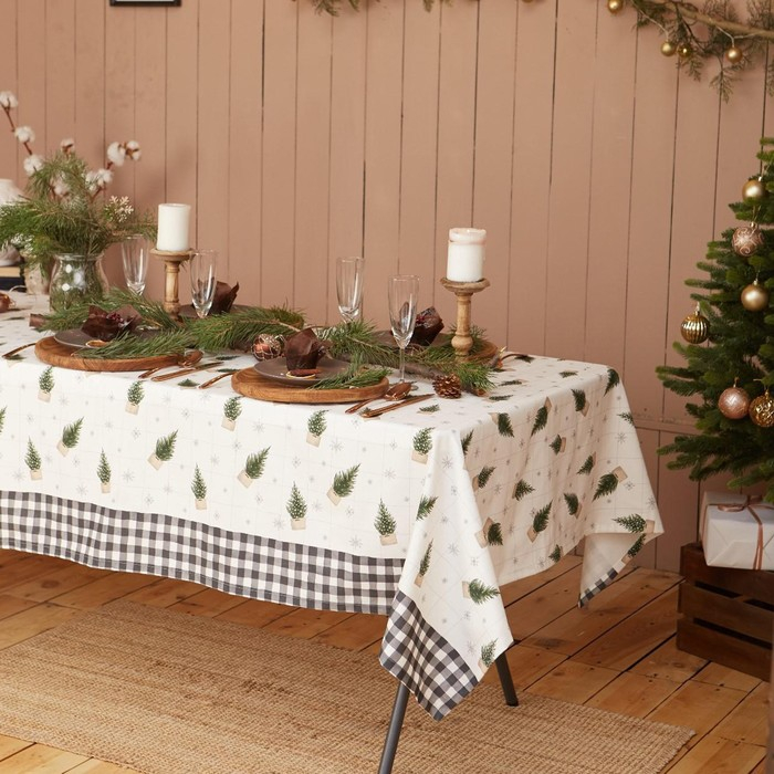 Скатерть Скатерть "Этель" Happy New Year 149х110см с ГМВО, 100%хл, 190г/м2