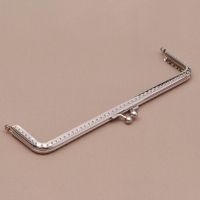 Фермуар пришивной &laquo;Прямоугольник&raquo;, 20 см, цвет серебряный