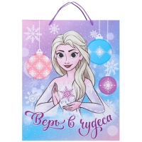 Новый год. Пакет подарочный, 40х49х19 см, упаковка, Холодное сердце