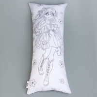 Наволочка под раскраску &laquo;Девушка в цветах&raquo;, 30 х 70 см