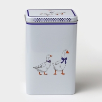 Банка для сыпучих продуктов &laquo;Гуси&raquo;,2,7 л, 13,5 х 9,5 х 21,5 см, жесть