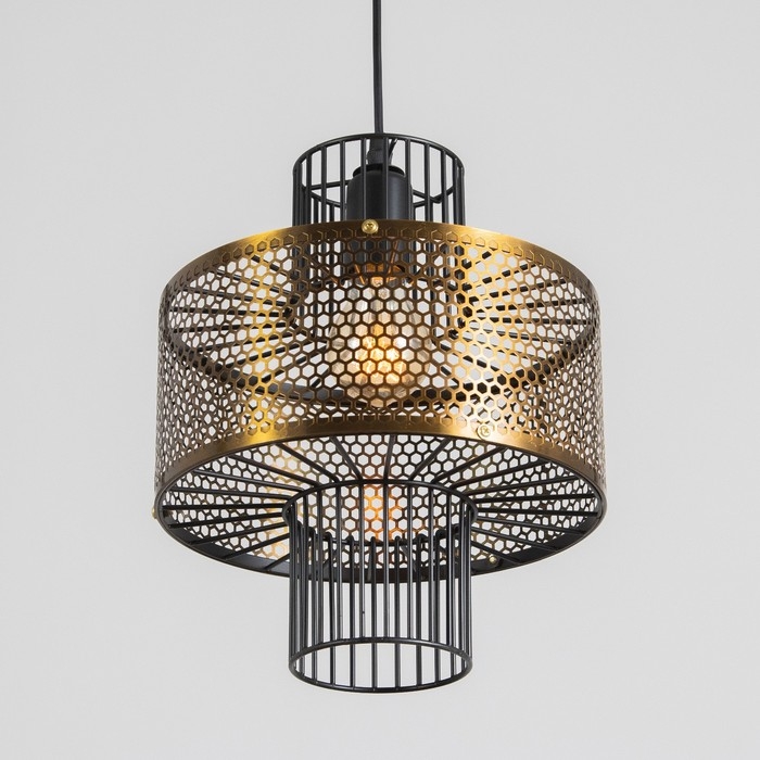Светильник BayerLux Светильник BayerLux "Цецна" Е27 40Вт черный золото 25х25х30-130см