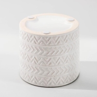 Банка керамическая для сыпучих продуктов «Этника», 400 мл, цвет белый Банка керамическая для сыпучих продуктов «Этника», 400 мл, цвет белый