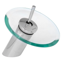 Смеситель для раковины Accoona A9090, однорычажный, водопад, стекло, хром Смеситель для раковины Accoona A9090, однорычажный, водопад, стекло, хром