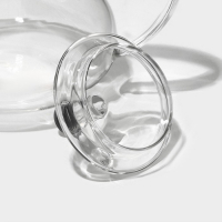 Чайник стеклянный заварочный с металлическим ситом Доляна &laquo;Элегия&raquo;, 600 мл, 19&times;13&times;12,5 см