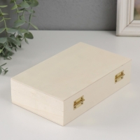 Шкатулка дерево под роспись "Прямоугольная" замок пряжка 18х11х4,5 см Шкатулка дерево под роспись "Прямоугольная" замок пряжка 18х11х4,5 см