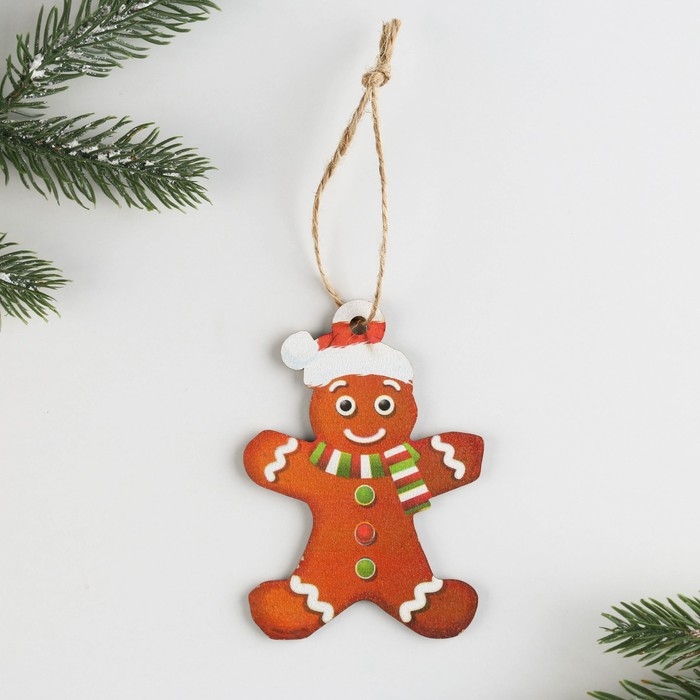 Ёлочная игрушка новогодняя &laquo;Печенька&raquo;, на Новый год, хдф, 6,6 х 9,4 см