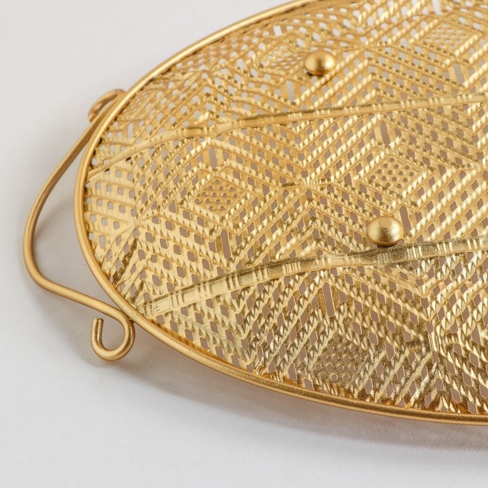 Поднос &laquo;Ренессанс&raquo;, 45&times;26,5&times;3 см, цвет золотой