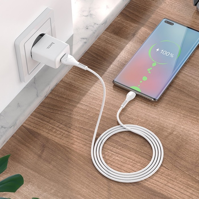 Сетевое зарядное устройство Hoco N9, USB - 2.1 А, кабель microUSB 1 м, белый Сетевое зарядное устройство Hoco N9, USB - 2.1 А, кабель microUSB 1 м, белый