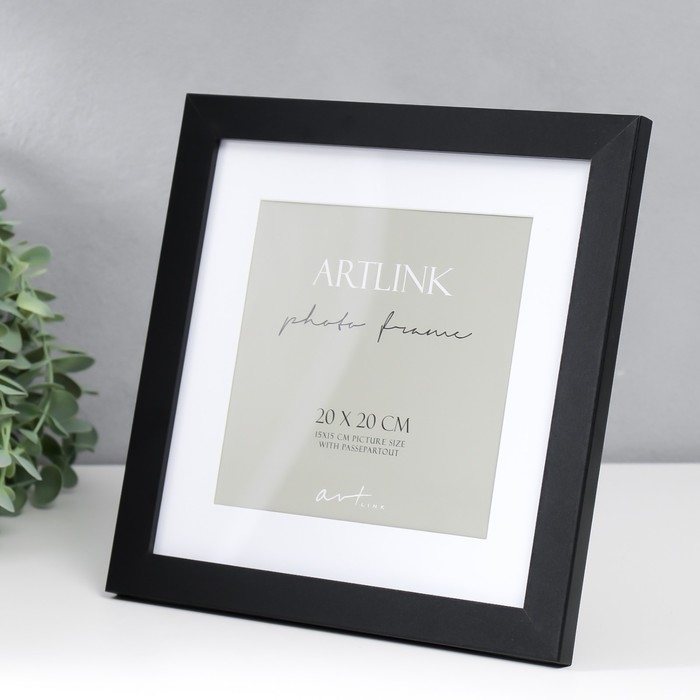 Фоторамка МДФ Фоторамка МДФ "Ellis" 20х20 см с паспарту, чёрный