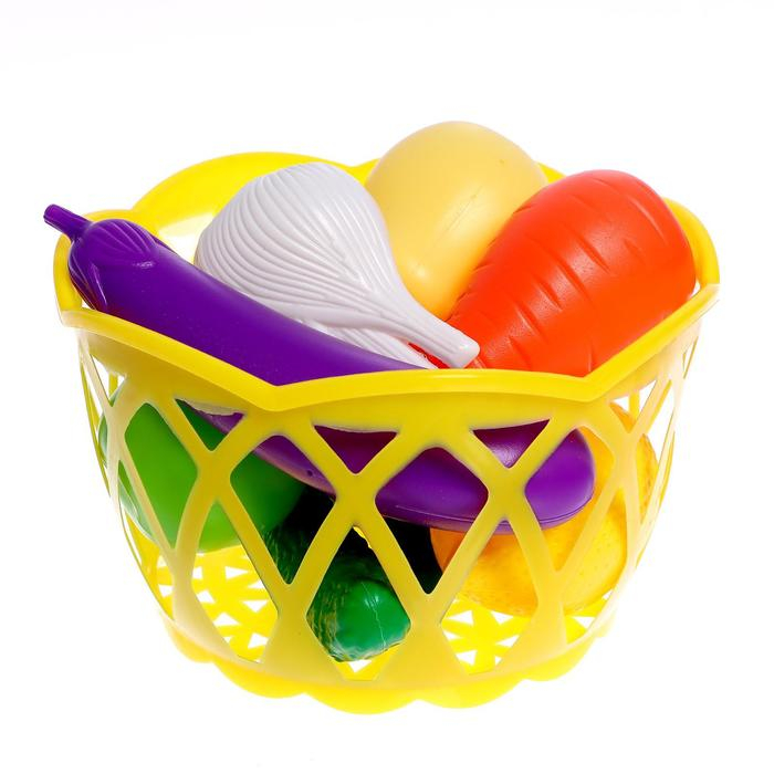 Набор продуктов «Фрукты и овощи в корзине», 11 предметов, МИКС Набор продуктов «Фрукты и овощи в корзине», 11 предметов, МИКС