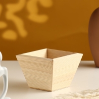 Кашпо деревянное 11×11×9.5 см "Раф", натуральный Дарим Красиво Кашпо деревянное 11×11×9.5 см "Раф", натуральный Дарим Красиво