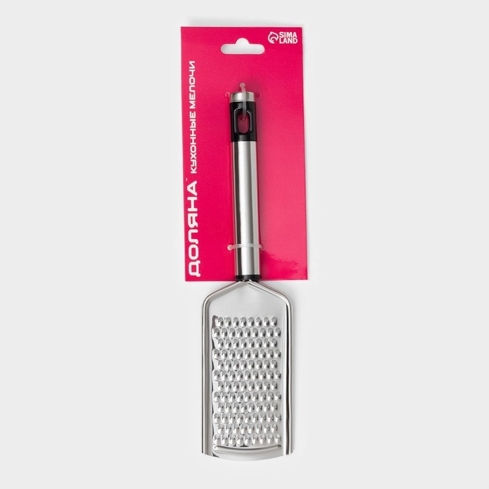 Тёрка для сыра мелкая Доляна Fargo, 23,5&times;5&times;2 см, с ручкой, цвет серебристый