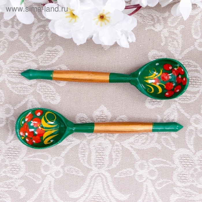Ложка чайная «Зеленушка», 14,7×3,5 см, микс Ложка чайная «Зеленушка», 14,7×3,5 см, микс