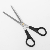 Ножницы парикмахерские, филировочные, с упором, лезвие &mdash; 7,5 см, в блистере, цвет чёрный, ЕC-040