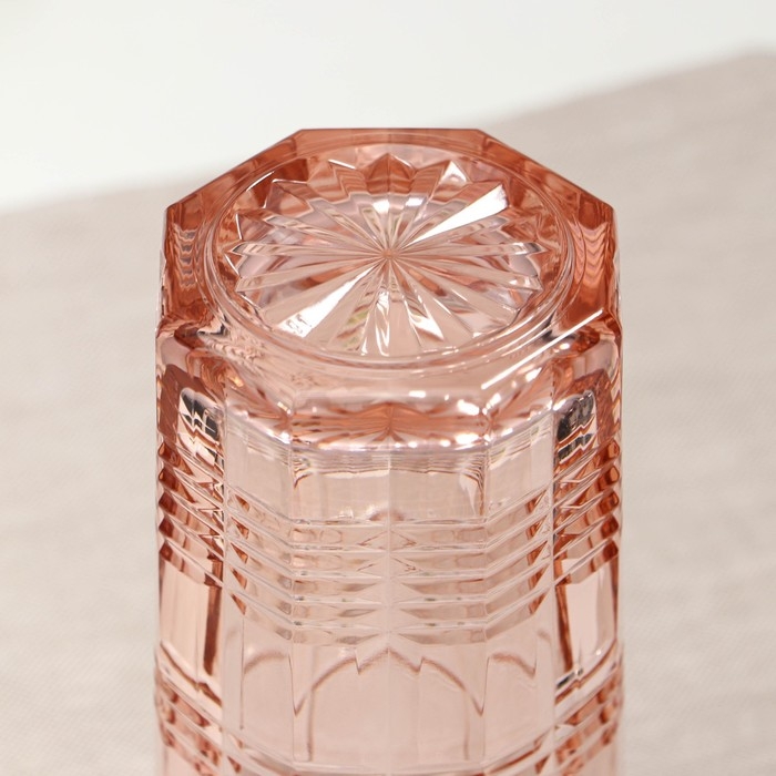 Стакан высокий стеклянный &laquo;Даллас&raquo;, 380 мл, цвет розовый